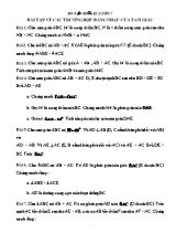 Ôn tập giữa học kỳ II môn Toán Lớp 7 Bài tập về các trường hợp bằng nhau của tam giác
